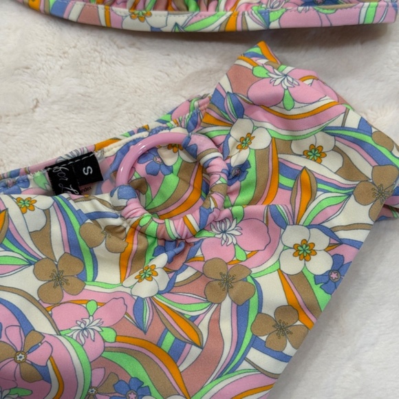 New! SET For Love & Lemons Devon Triangle High Waisted Bikini Set 31089 - Picture 6 of 14